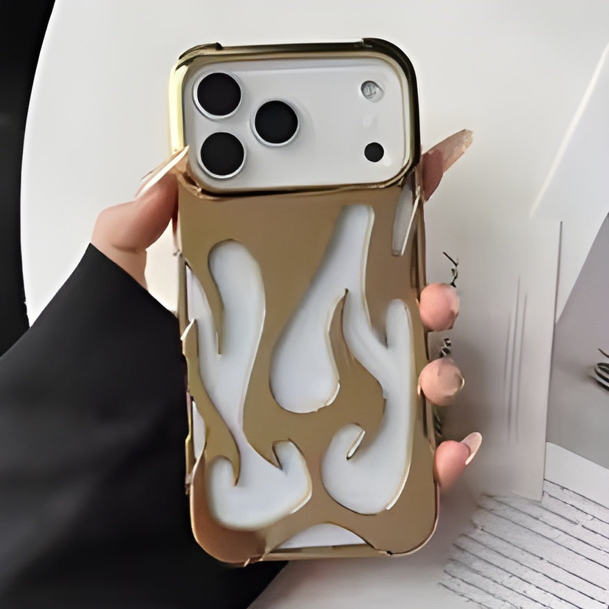 Hollow flame pattern heat dissipation silicone | iPhone 17 All Variants Case