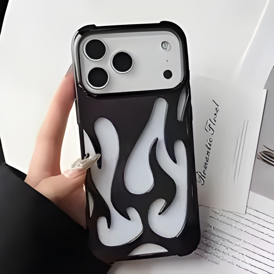 Hollow flame pattern heat dissipation silicone | iPhone 17 All Variants Case
