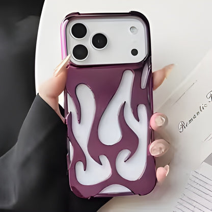 Hollow flame pattern heat dissipation silicone | iPhone 17 All Variants Case
