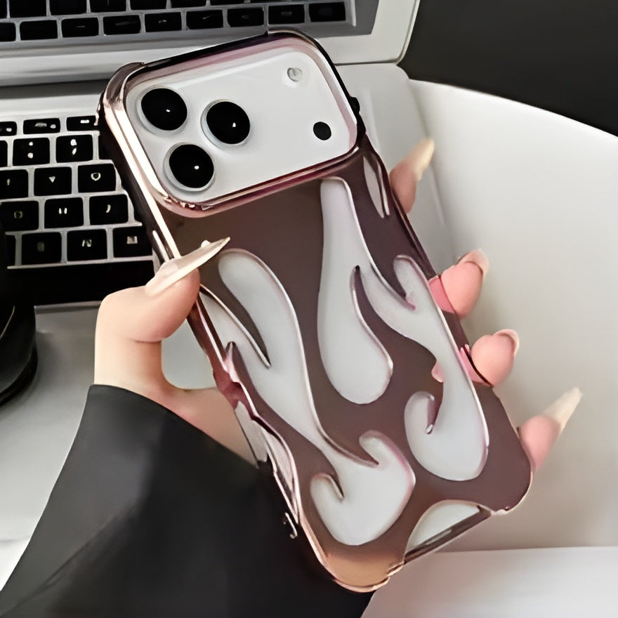 Hollow flame pattern heat dissipation silicone | iPhone 17 All Variants Case