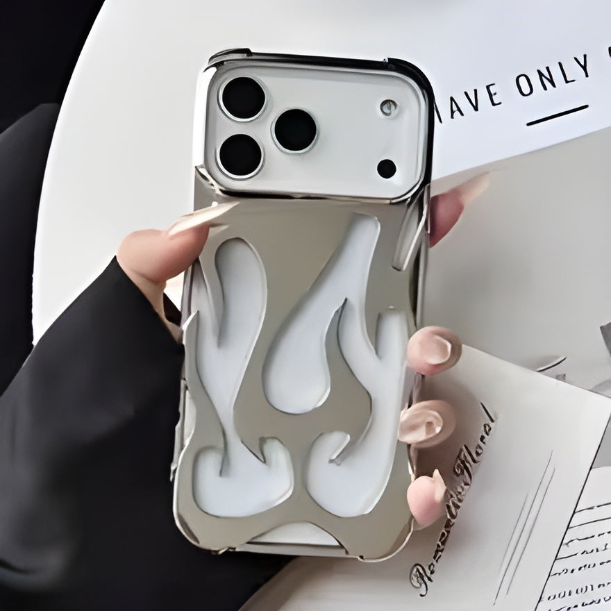 Hollow flame pattern heat dissipation silicone | iPhone 17 All Variants Case