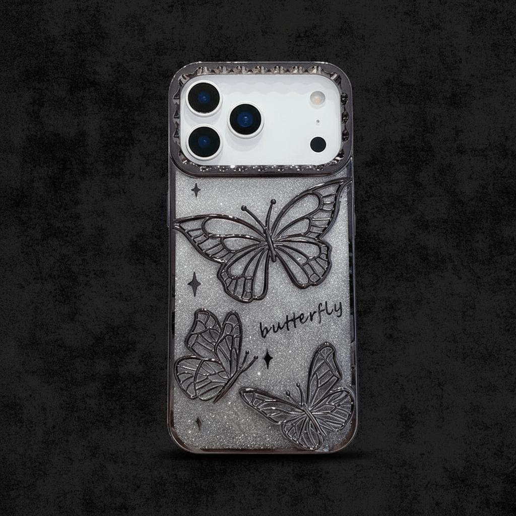 Cute Cartoon 3D Butterfly Diamond Case | iPhone 17 All Variants Case